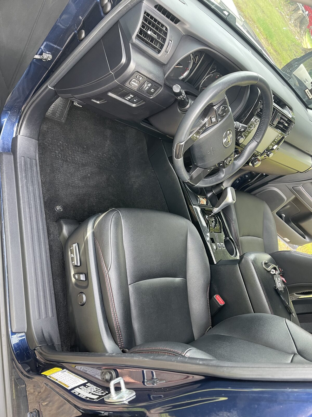 Detailing a Toyota 4Runner interior, door open